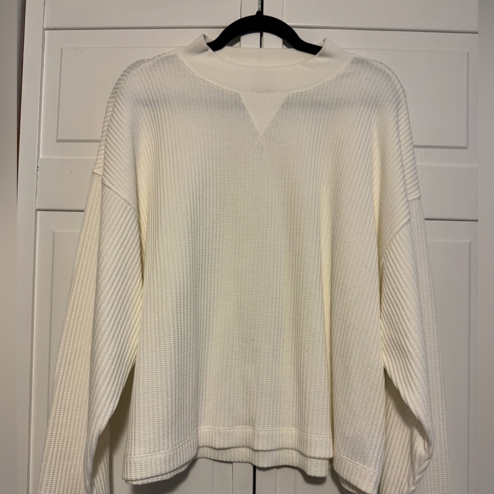 GAP Ivory Textured Knit Top